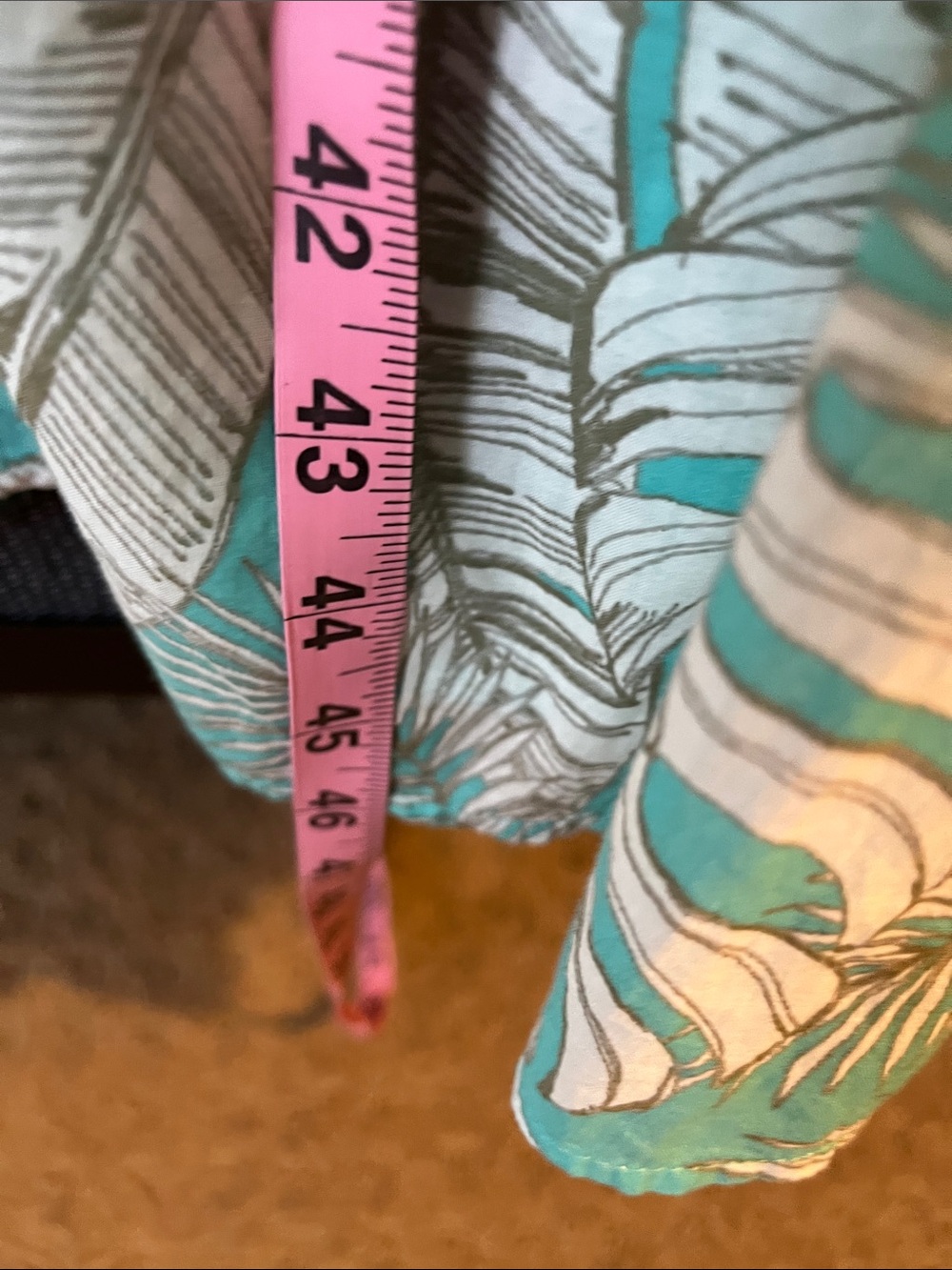 Talbots Teal and White Tropical Midi Dress NWOT Size 12 - Picture 7 of 8